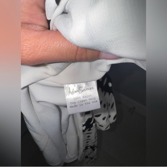 Adam Selman Black & Ivory Patterned Column Maxi Dress/Size 0 - Picture 8 of 10